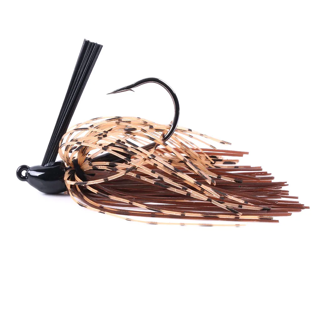 Description Picture 4 of itemHENJIA 1 pcs 10g Spinnerbait Buzzbait Anti-Barb Fishing Lures Black Large Mouth Bass Isca Beard Pike Rubber Jig Pesca Tackle