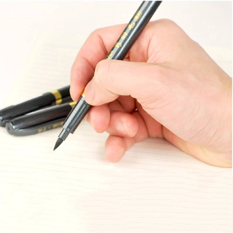 Мягкая кисть с надписью Genvana, маркер, карманная каллиграфия, ручка для рисования, авторская ручка, школьные офисные ручки