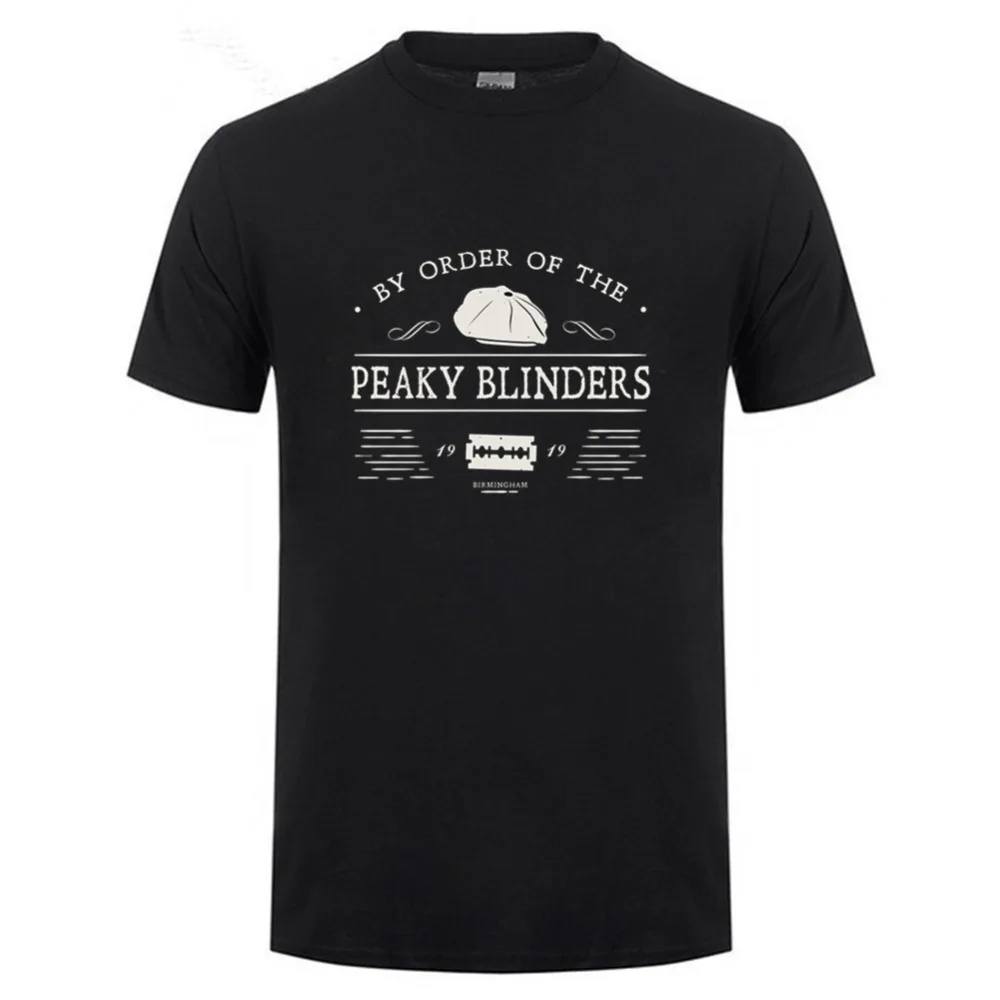 

By Order of The Peaky Fookin Blinders - Peaky Blinders T Shirt Hip-Hop Simple Splicing Tee Tops T-Shirt Sale New Fashion Summer