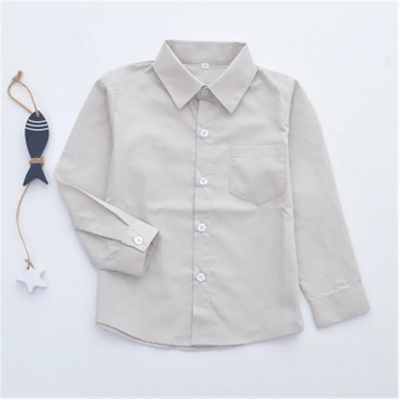 Детские блузки для Одежда для мальчиков рубашки для мальчиков длинный рукав Детская школьная форма Весна формальные студентов Костюмы От 3 до 13 лет AA2887