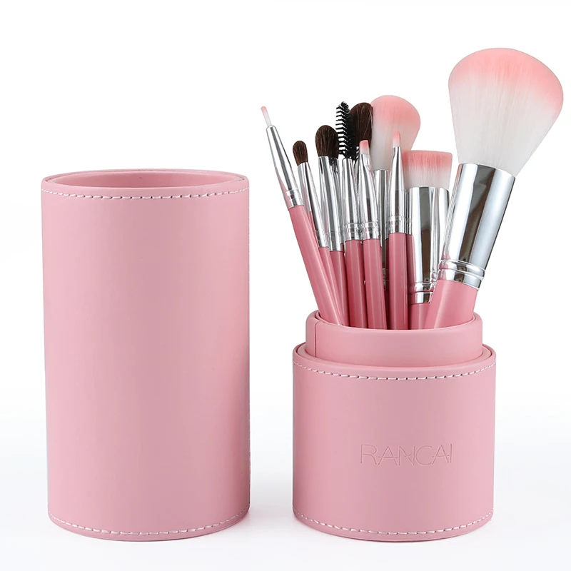 10-Piece Makeup Brush Set | Professional Storage Organizer | High-Quality Synthetic Hair | Cylinder Brush Holder - Image 6