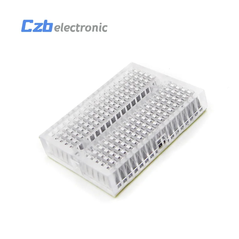 HX28A023 Mini Solderless Prototype Experiment Test Breadboard 170 SYB-170 Tie-points SYB-46 270 Point Transparent 35478.5mm 23x12 DIY(6)