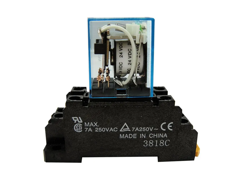 Omron My2n J 24vdc Relay 8 Pin 7a 250vac With 3818c Socket