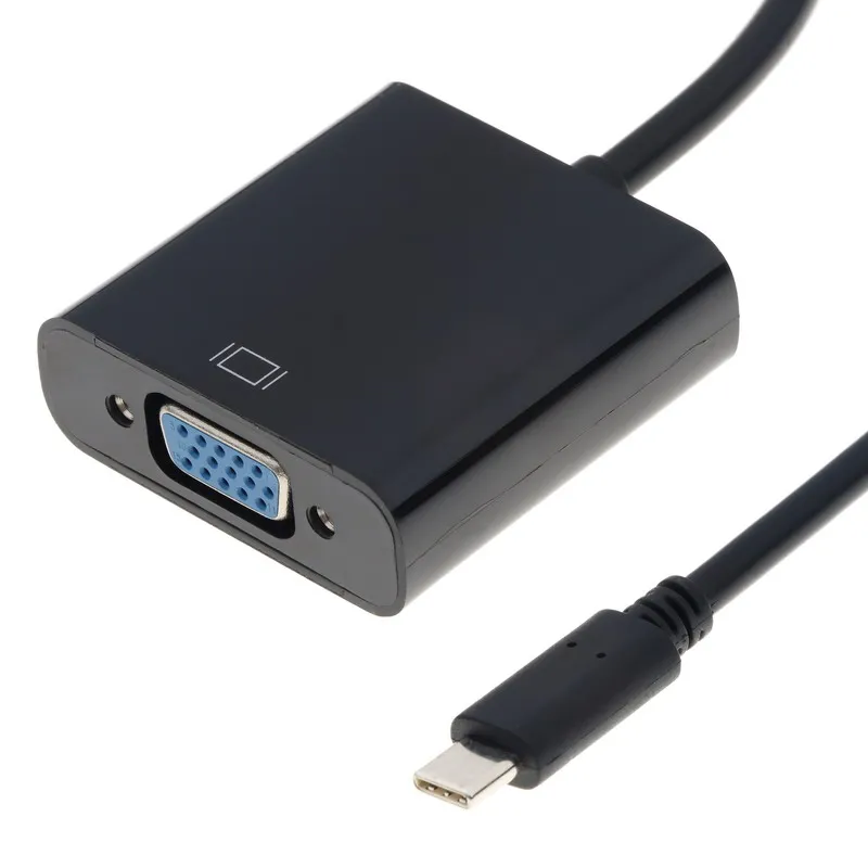Kebidu USB Type C к VGA 3 1 папа Женский адаптер кабель конвертер для Macbook Chromebook пиксельный