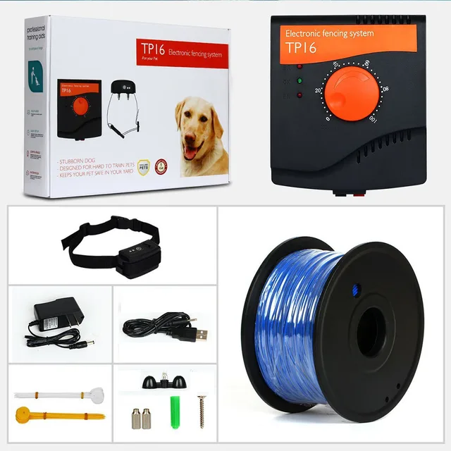 TP16 Pet Dog Electric Fence System Rechargeable Waterproof Shock