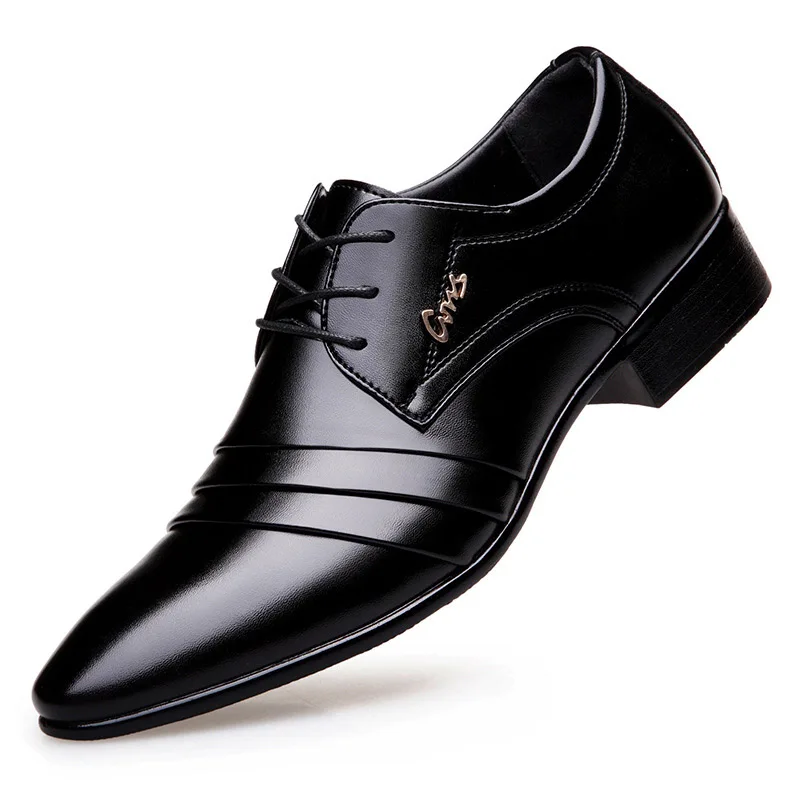 

Fashionable luxury totem and metal decoration large size business casual shoes men's pointed dress shoes with British shoes