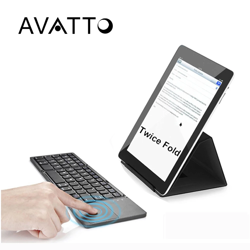 

[AVATTO] Perfect A18 Travel Tri Folding Bluetooth 3.0 Wireless Keyboard Tablet Mini Keypad For Android IOS Windows ipad Phone
