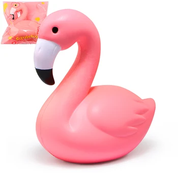 Jumbo Flamingo Squishy Kawaii Squishies Cream Scented Slow Rising Kids Toys Stress Relief Toy jumbo squishy kawaii unicorn horse cake deer animal panda squishies slow rising stress relief squeeze toys for kids