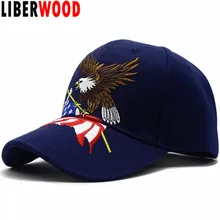 LIBERWOOD Патриотический американский Орел и флаг бейсболка США