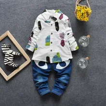 children Cartoon ,SuitMini suit kid clothes boys clothing sets suits kids boy chil dren 2 piece blouse fashion jeans