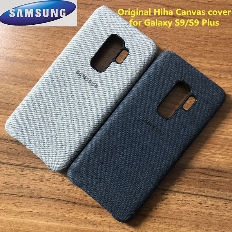 

Original Samsung Galaxy S9 plus case Hiha Canvas Patterm cover Back Protective Case with logo For Samsung Galaxy S9/S9 Plus S9+