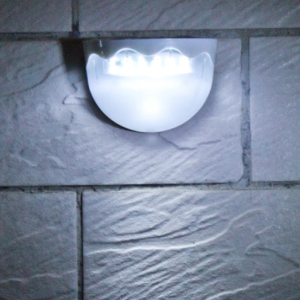 

6 LED Solar Panel Light Sensor Lights Built In Rechargeable Ni-MH Battery Waterproof Solar Lamp Garden Outdoor Wall Path Lamps