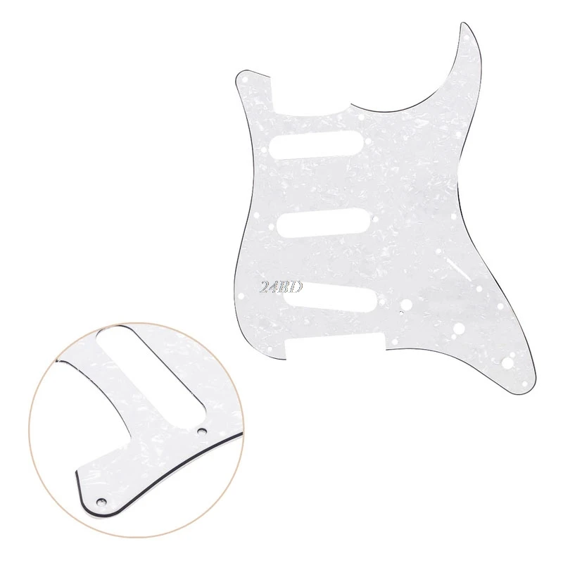 

Electric Guitar Pickguard Scratch Plate For Guitar White Pearl JUL14_30