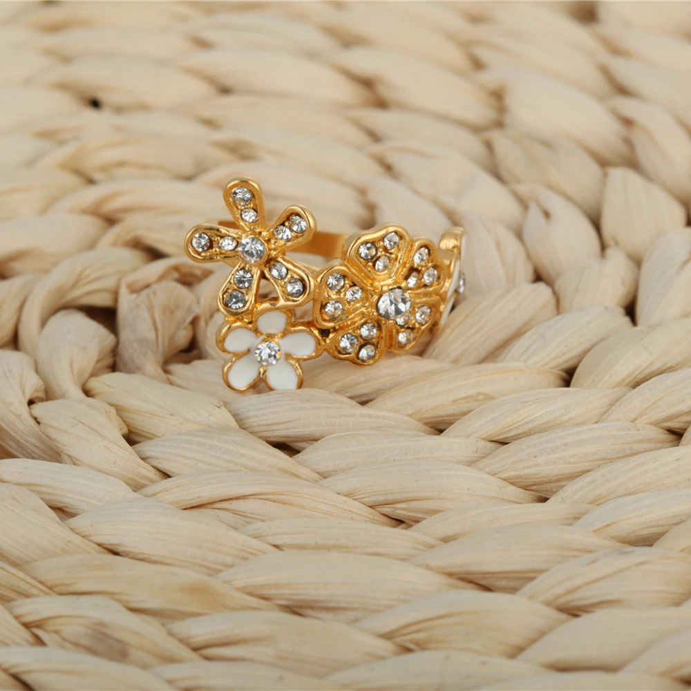 Цветок sharp cz каменное кольцо для обручальные кольца для красивой девушки
