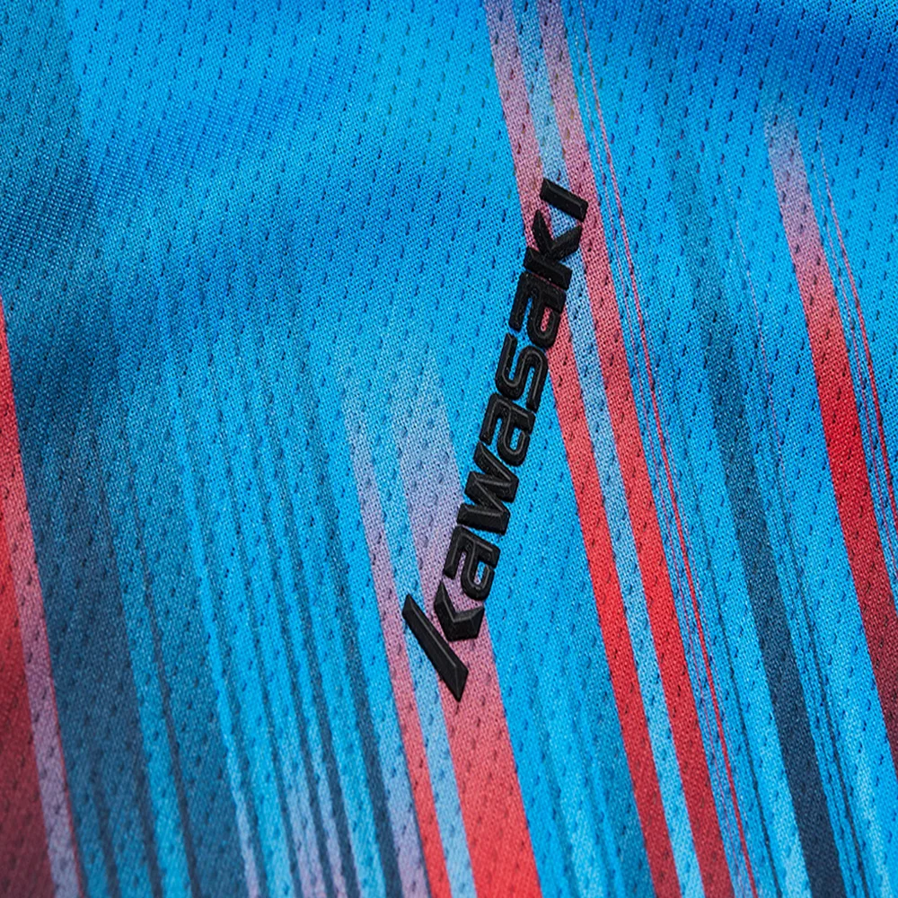 Кавасаки футболки для бадминтона для женщин спортивная с круглым вырезом дышащая синий цвет бадминтон, Бег Обучение Спортивная футболка ST-S2128
