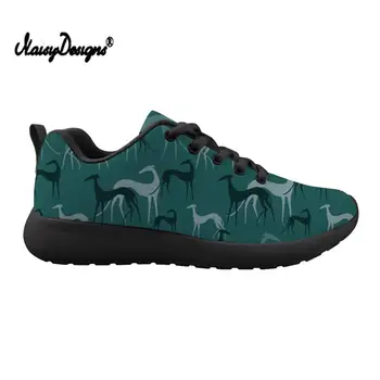 

Noisydesigns Women Sneakers Casual Flats 3D Greyhound Dogs Pattern Custom Shoes for Teenager Girls Mujer Zapato DropShipping