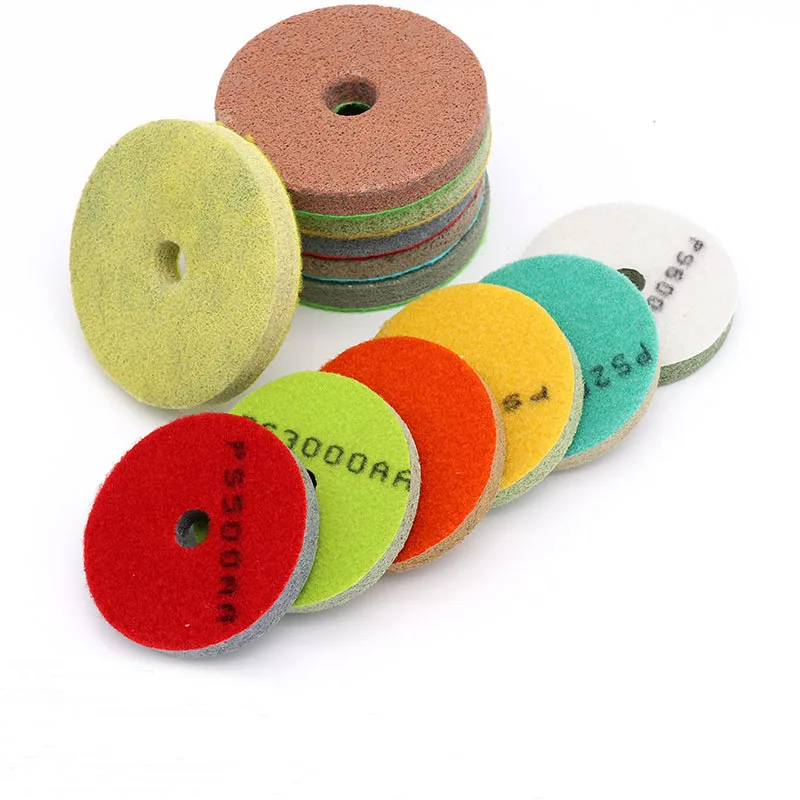 2pcs 80/100mm 4 inch stone marble sponge polishing wheelin Abrasive