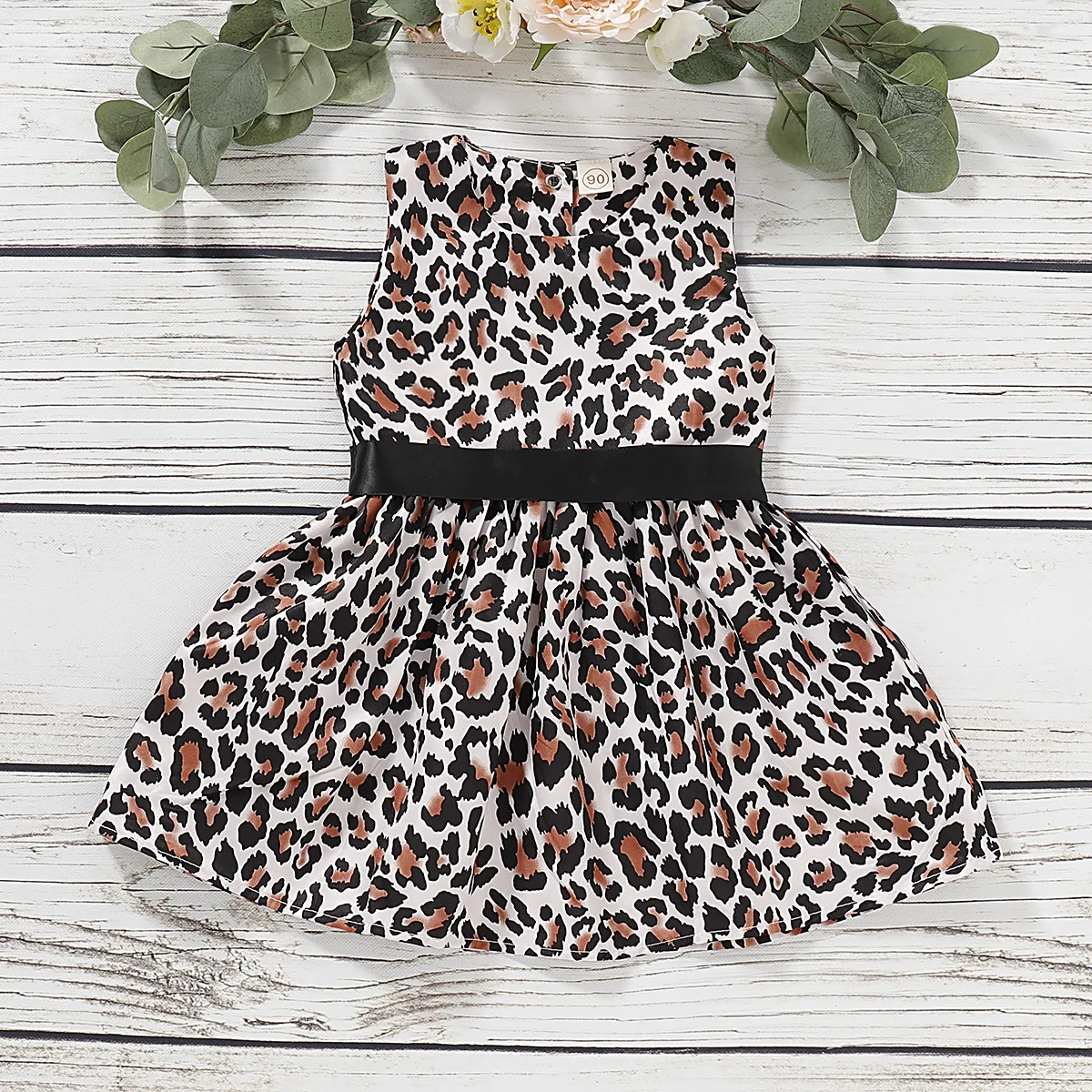 

2019 Summer Toddler Baby Girls Fashion Dress Leopard Print Princess Casual Dress Sundress Clothes Cotton Cute Kids Party Dress