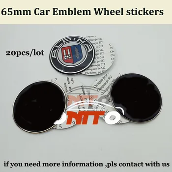 

20pcs/lot 65MM Auto Emblem Badge Car Wheel Hub Stickers For Alpina /Carbon Fiber Logo Center Sticker Car accessories