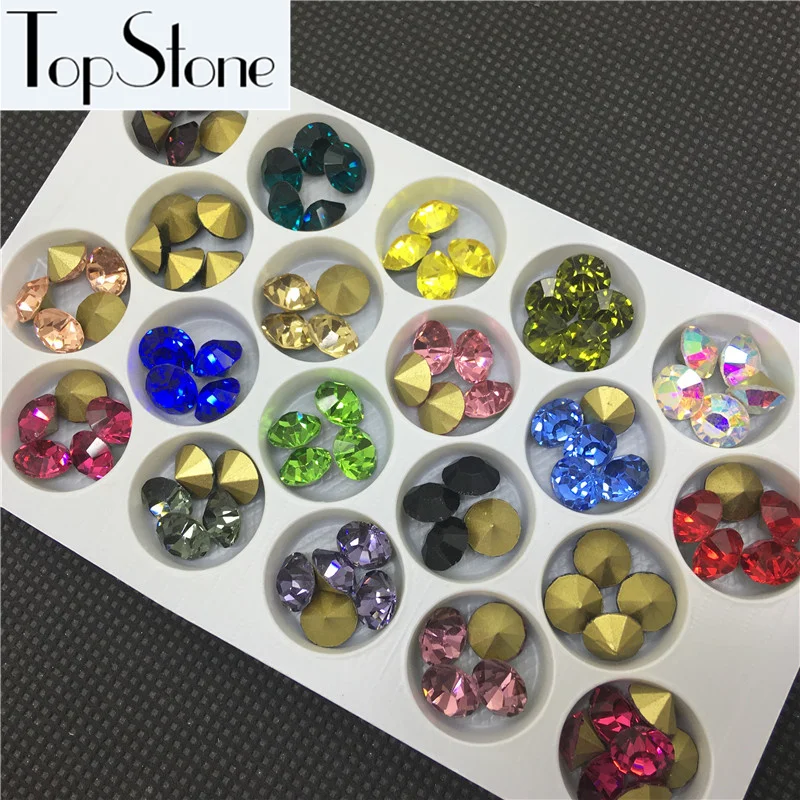 

Multi Colors All Sizes Pointed Back Round Crystal Fancy Crystal ss6 ss20~ss28 ss38 ss45 Glass Chatons For Jewelry Accessory