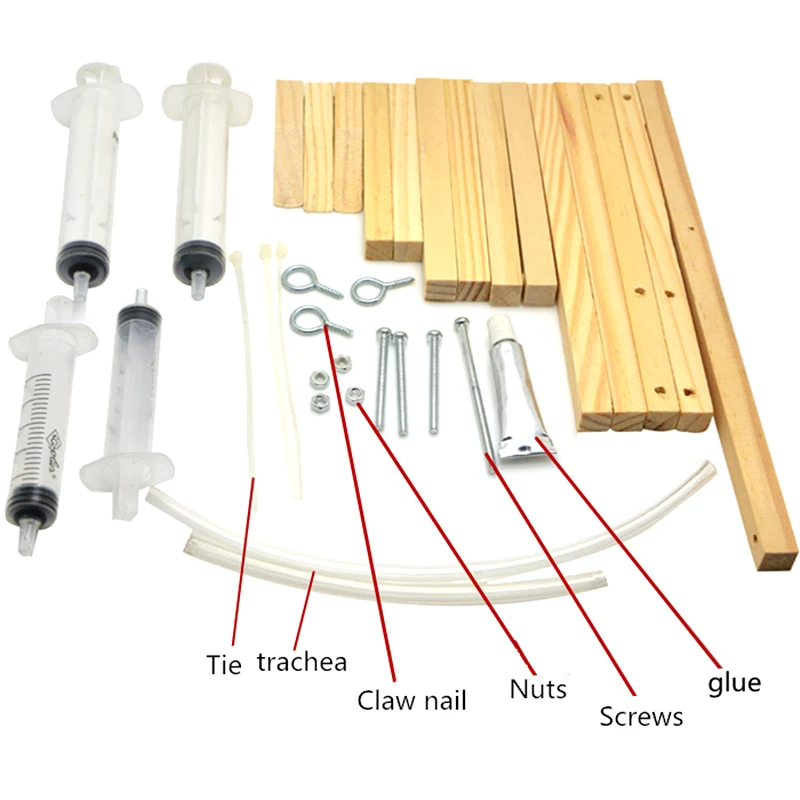 Wooden Science Education Piston Excavator Toy Model DIY assembly building model toy for children kids