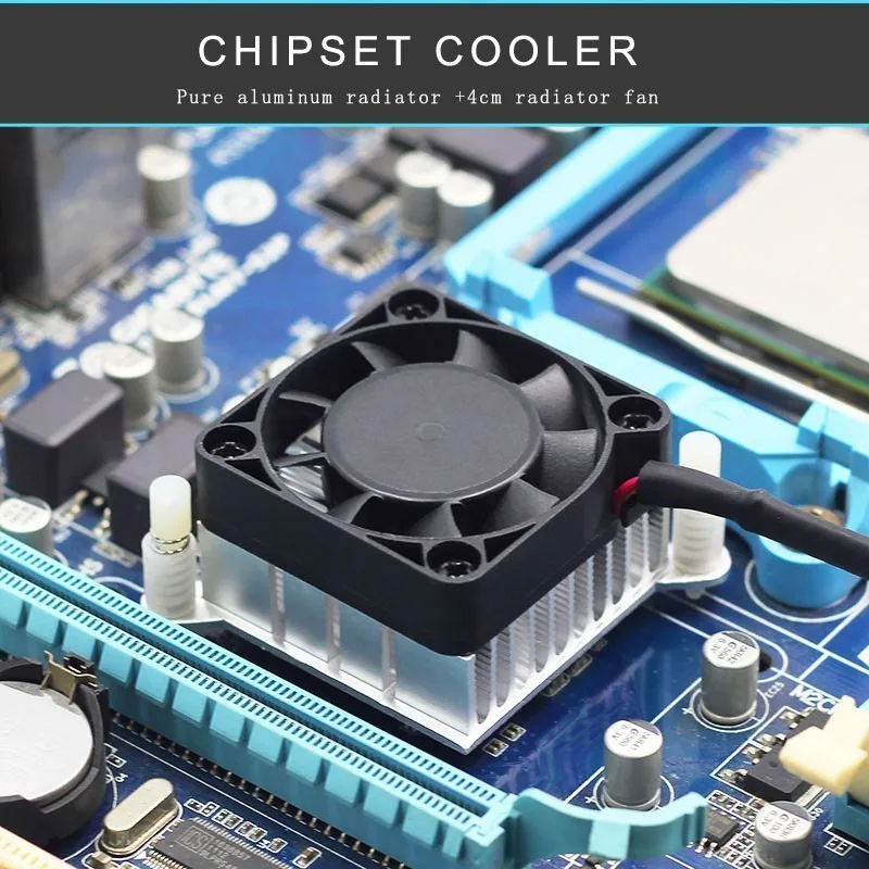 

1PCS 45*45*12mm Aluminium Heatsink Cooler 40x10mm Fan For PC Computer Northbridge Chipset Cooling Main board Heatsink