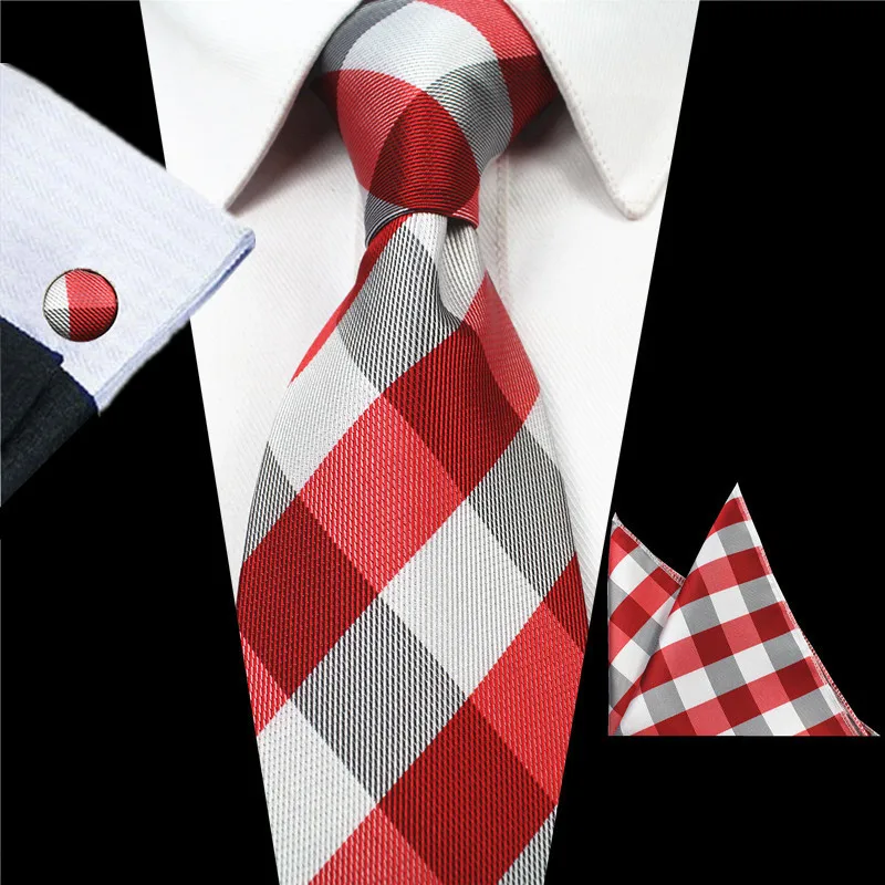 Клетчатый мужской набор галстуков удлиненный размер 145 см* 8 см галстук темно-синий Пейсли шёлк-жаккард Тканый шейный галстук костюм Свадебная вечеринка V9010 - Цвет: K01