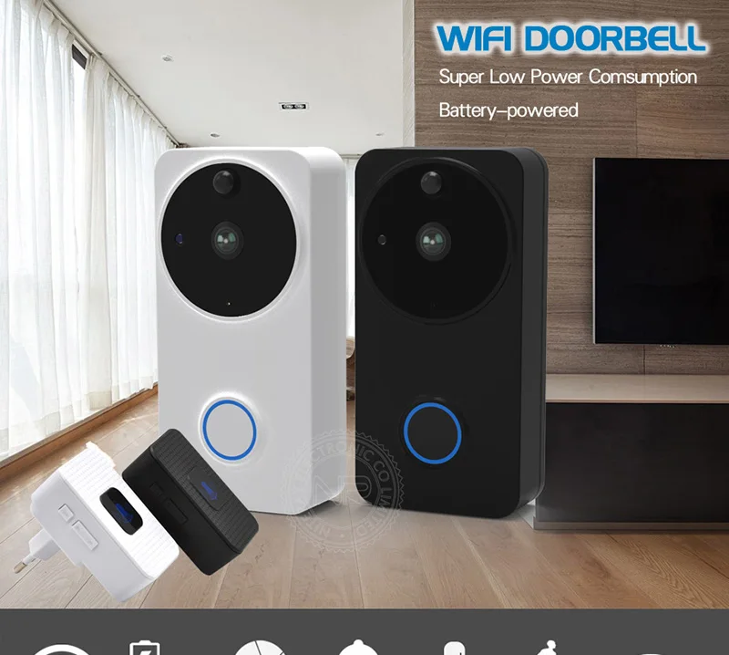 Водонепроницаемый Wi-Fi безопасности дверной Звонок Visual Home Беспроводной видео-телефон двери Wi-Fi безопасности дверной Звонок умный дом