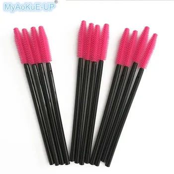 

Rose color Tower Shape Makeup Tools Brush Disposable Eyelashes Brushes 500Pcs/lot Eyelash Extension For Lashes