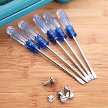 1 Pcs Nonslip Handle Flat Head Slotted Screwdriver color random wholesale contact us