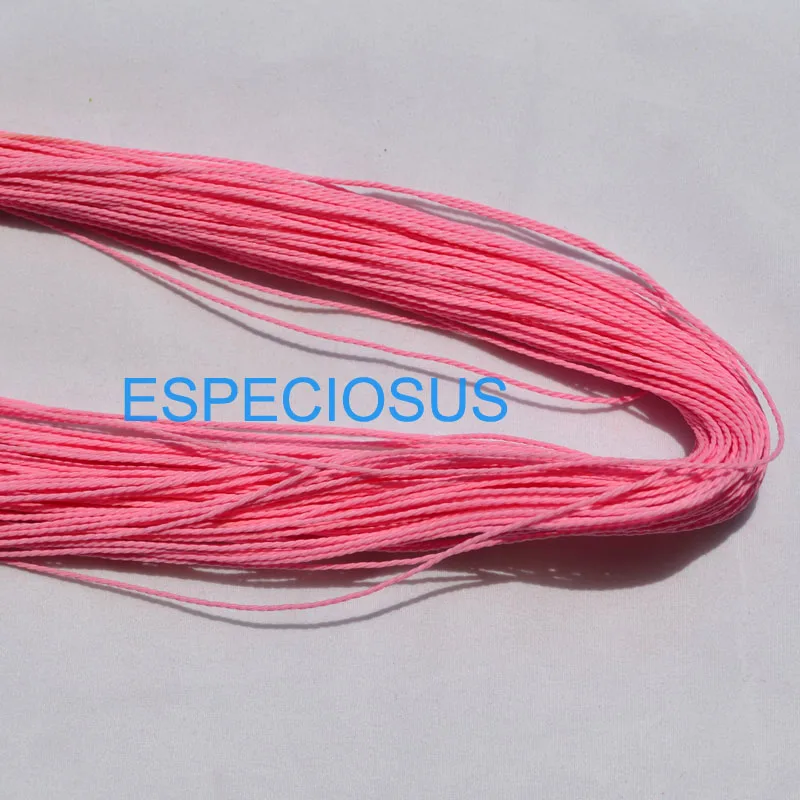 20 цветов 10 метров вощеный хлопковый шнур для бисероплетения 1 мм для плетения браслетов и ожерелий - Цвет: Розовый