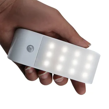 

USB Rechargeable 12 LED Night Light PIR Infrared Motion Sensor Nightlight Induction Corridor Closet Wardrobe Night Lamp LED Lamp