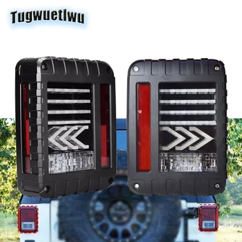 

2pcs 2018 New Turn Signal EU / US LED Tail Lights Car Taillight Reverse Brake Running Stop Lamps For Jeep Wrangler JK 2007-2017