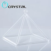 " прозрачный кварцевый кристалл поющая пирамида для исцеления звука