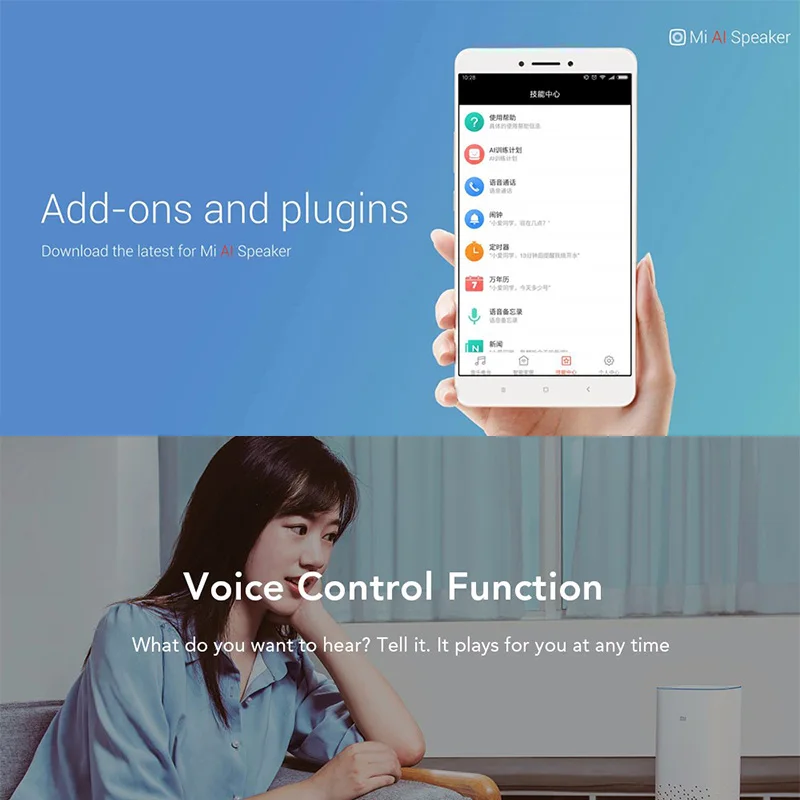 xiaomi Original AI Speaker WiFi Bluetooth Built-In Audio Content Voice Control Listen & Answer Stor
