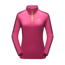 Демисезонный Спорт на открытом воздухе быстросохнущая Для женщин с длинными рукавами Футболки эластичные дышащие Футболки Кемпинг Пеший Туризм Футболки для девочек S-3XL