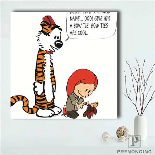 

Custom Calvin and Hobbes (1)@ Poster Papel-de Mandala Printing Posters Cloth Fabric Wall Art For Living Room Decor#19-01-14-111