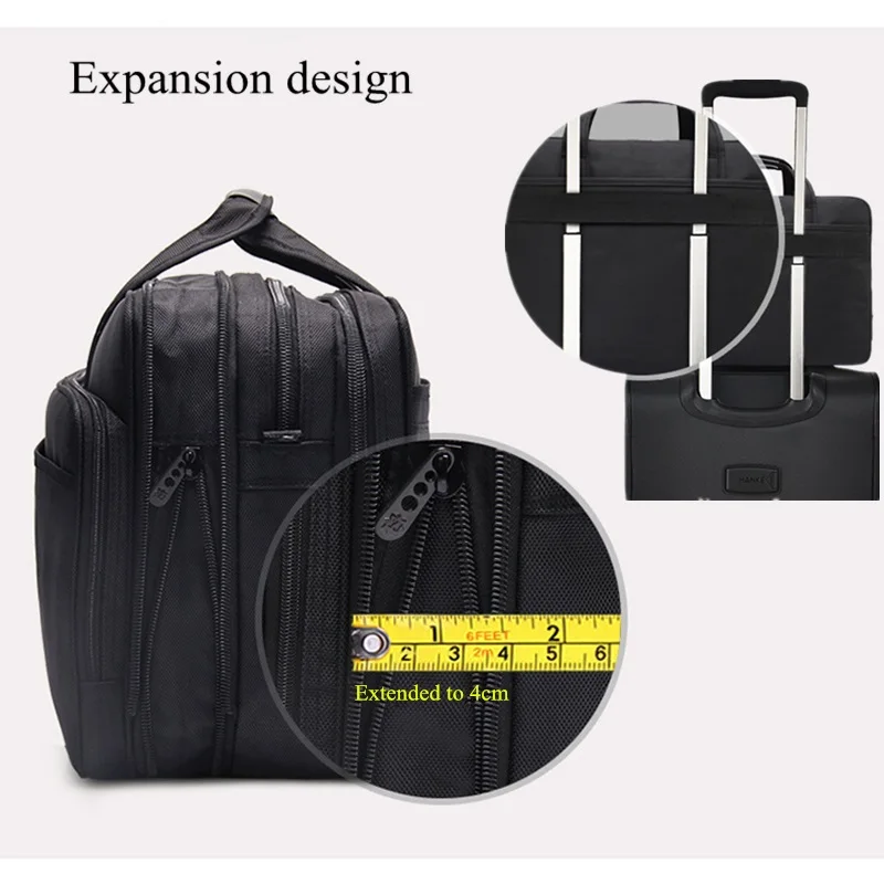  Quality Oxford Large Capacity Extensible Business Men Waterproof Travel 17 inch Laptop Briefcase