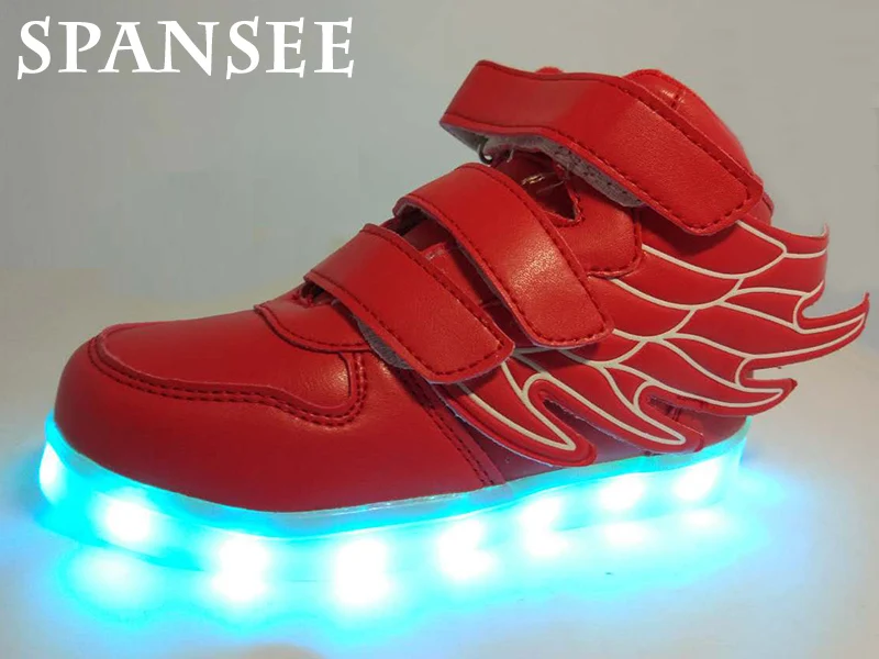 Size 25-37 Children LED Shoes Baskets Boys Girls Glowing Luminous Sneakers with Light Sole Kids Light Up Sneakers LED Slippers