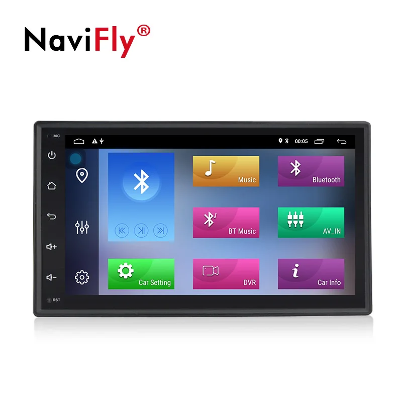 Sale NaviFly universal 2 Din 2G+32G Android 9.1 Car Radio GPS Navigation for Nissan/Toyota/VW/Kia Quad Core 1024*600 HD 7708IC WIFI 2