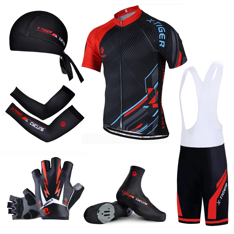 

X-Tiger Summer Cycling Set ! 2019 Breathable Bicycle Clothing Shorts Sleeve Cycling Jersey Summer MTB Bike Clothes Sportswear