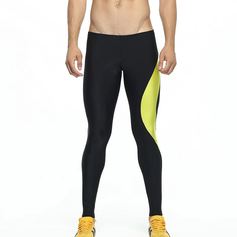 Сексуальные мужские Длинные облегающие штаны, высокая эластичность, мужские длинные штаны для пениса, мужские шаровары, тренировочные брюки-карандаши, Стрейчевые штаны - Цвет: Цвет: желтый