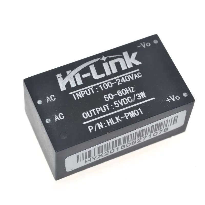 5 шт. HLK-PM01 AC-DC 220V 5V понижающий Питание модуль интеллигентая(ый) бытовой выключатель Питание модуль