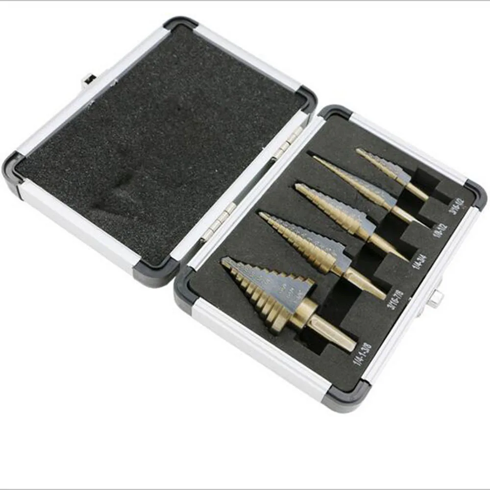

High speed steel step drill bit professional workmanship core drill bit metal drilling 5pcs power tool herramientas DZ129