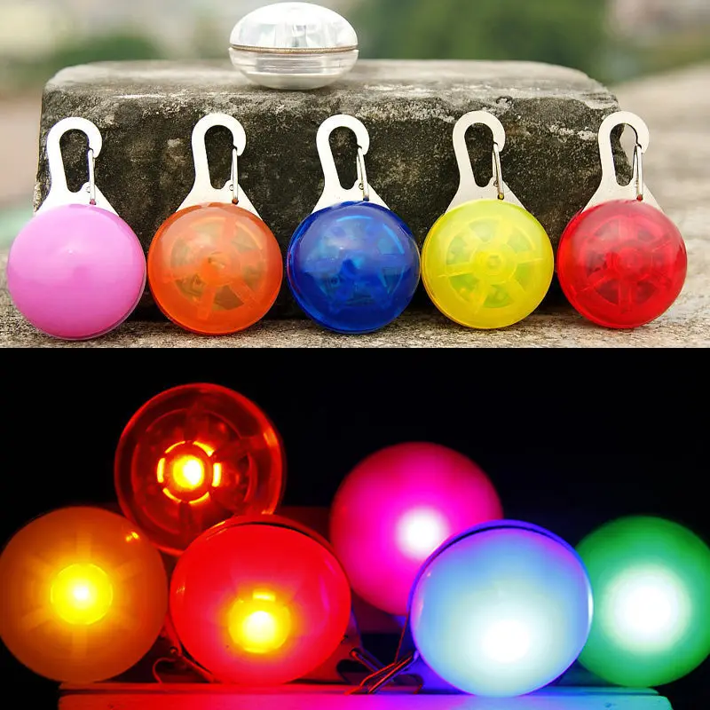 밝은 애완 동물 밤 안전 LED 손전등 푸시 버튼 스위치 어둠 속에서 빛나는 애완 동물 개 목걸이 LED 빛나는 칼라 애완 동물 용품