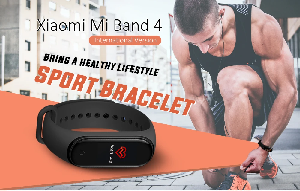 Xiaomi mi смарт-браслет 4 Bluetooth 5,0 5ATM водонепроницаемый спортивный mi Band 4 Smartband фитнес-трекер Gloabal версия