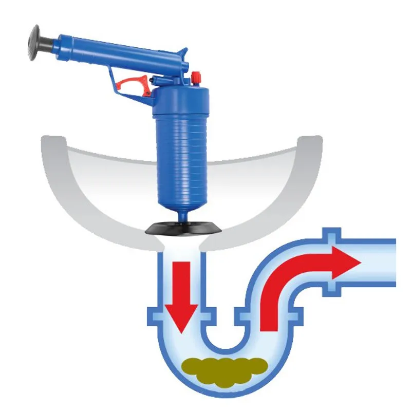 Домашний прочный воздушный силовой дренажный бластеры пистолеты высокого давления ручной Плунжер для раковины открывалка очиститель насос для туалетов Ванная комната Кухня
