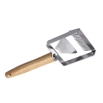 

2019 Stainless Steel Bee Hive Uncapping Honey Fork Scraper Wooden Handle Beekeeping Tool Rake Shovel Beekeeping Supplies
