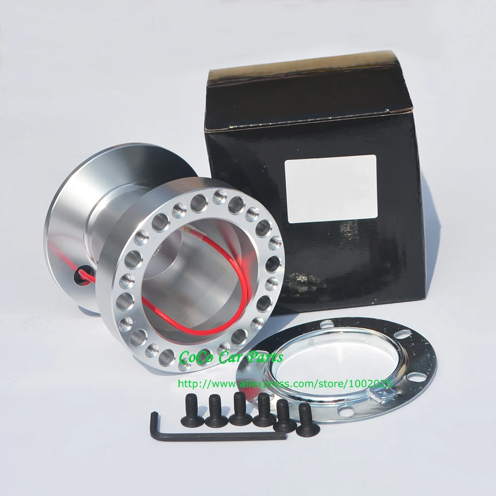 Free Shipping High Quality Aluminum 6 Holes 34 Gears Car Steering Wheel