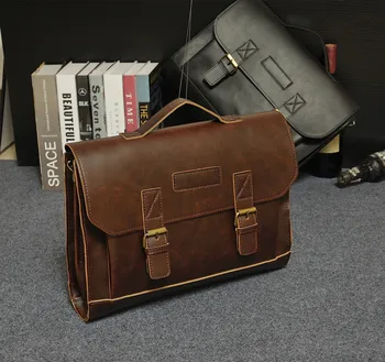 

8102 Carry Bags for Men Briefcase Tote men messenger bag travel laptop bag for men document business Leather briefcase for male